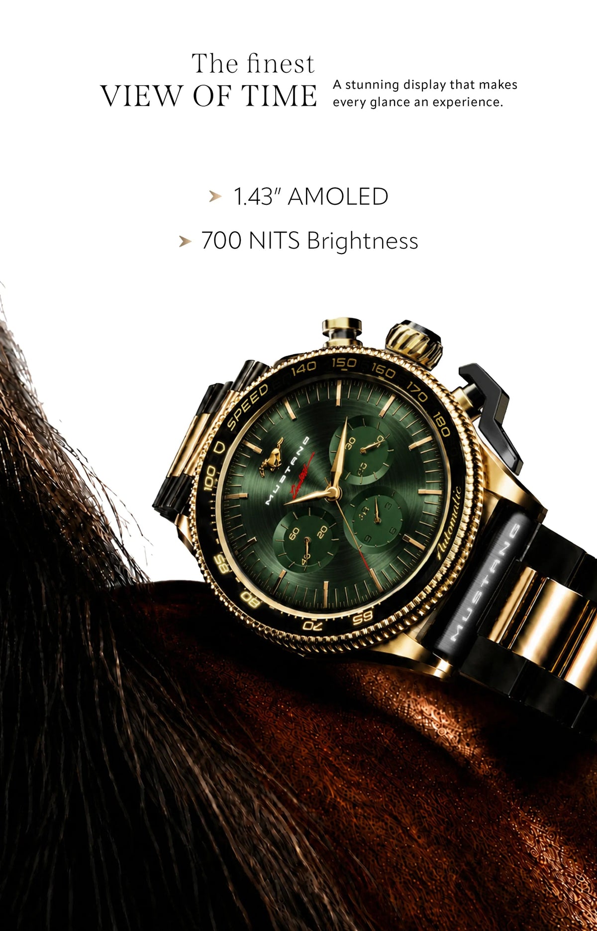 mustang stallion 1.43" AMOLED Display, Functional Bezel with Ai inside