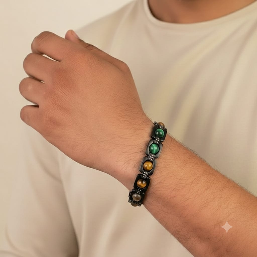 Rinmukteshwar Siddh Metal Dhan Yog™ Bracelet (Matte Black): Lab Certified, Customised & Energized Bracelet for Man & Women