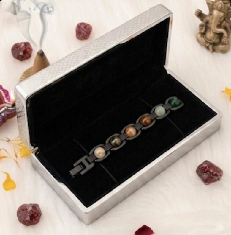 Rinmukteshwar Siddh Metal Dhan Yog™ Bracelet (Matte Black): Lab Certified, Customised & Energized Bracelet for Man & Women