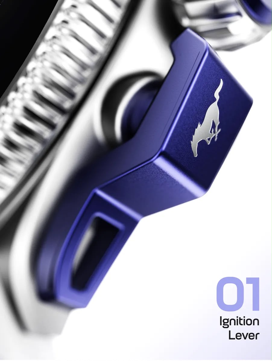 mustang stallion 1.43" AMOLED Display, Functional Bezel with Ai inside
