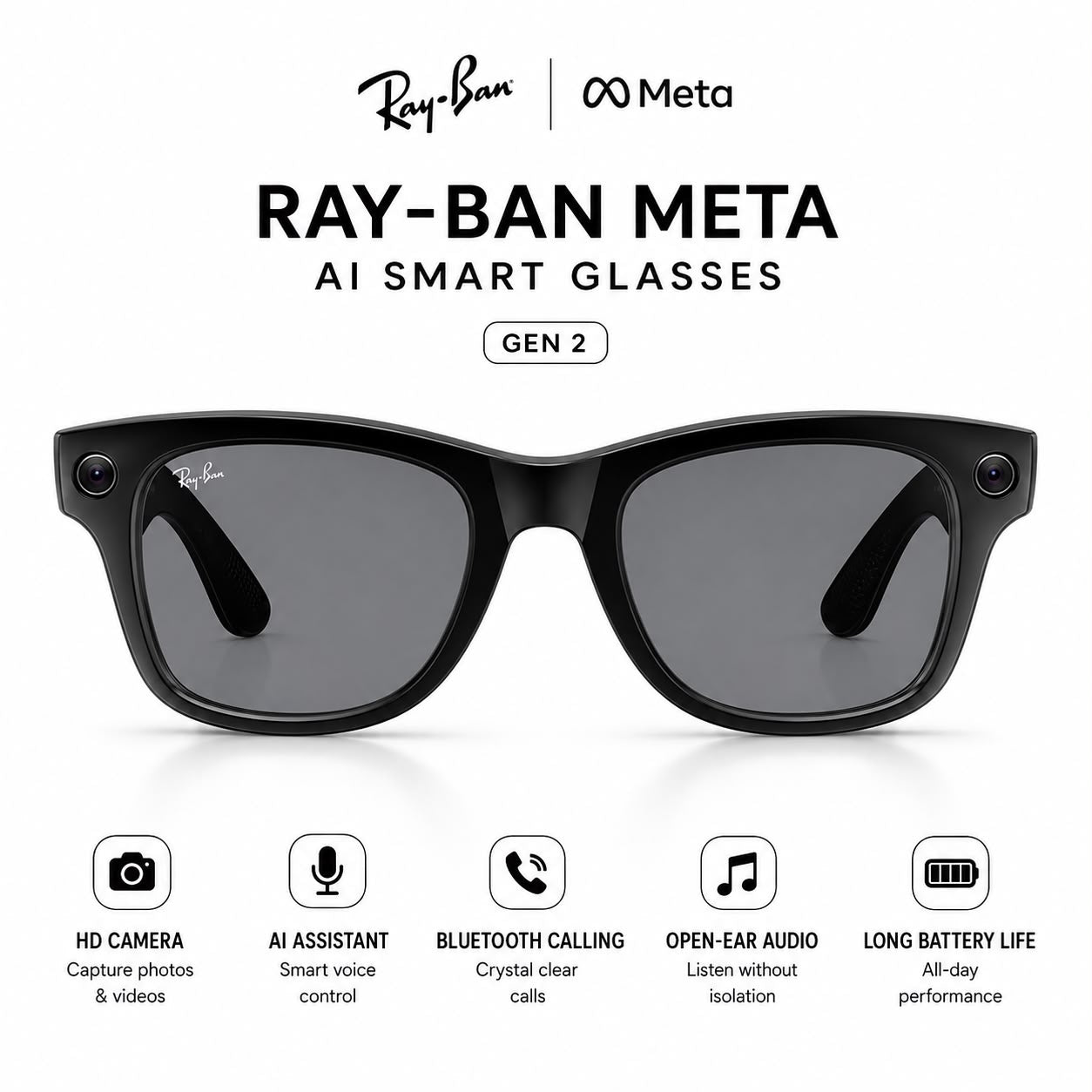 Ai Smart Glasses For Men & Women with Camera, Mic, Calling & Smart Ai integration