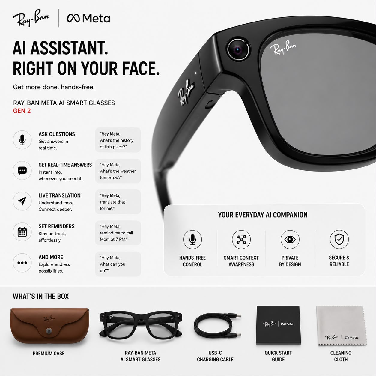 Ai Smart Glasses For Men & Women with Camera, Mic, Calling & Smart Ai integration