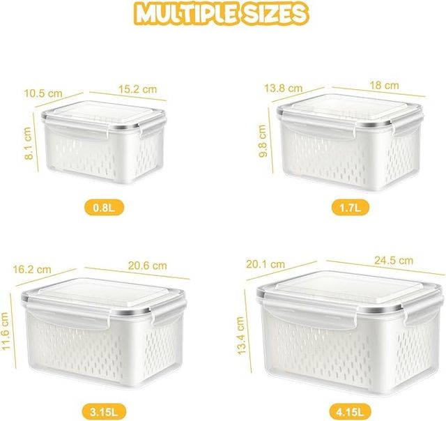 Fridge storage containers Pack of 2