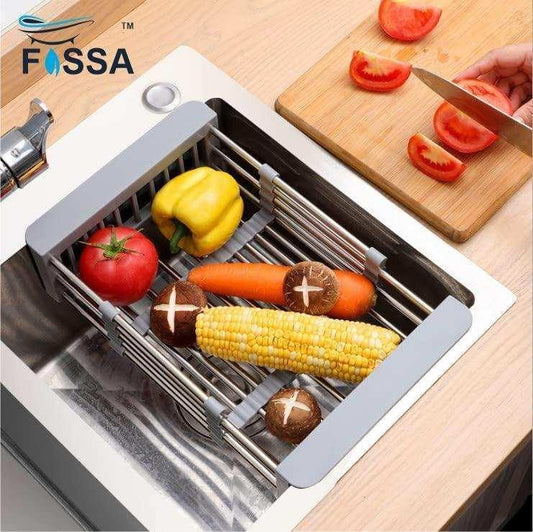 20 Inches Adjustable Vegetable Basket/Sink Strainer Grey