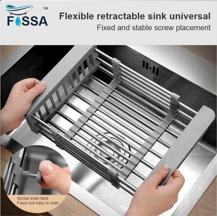 20 Inches Adjustable Vegetable Basket/Sink Strainer Grey