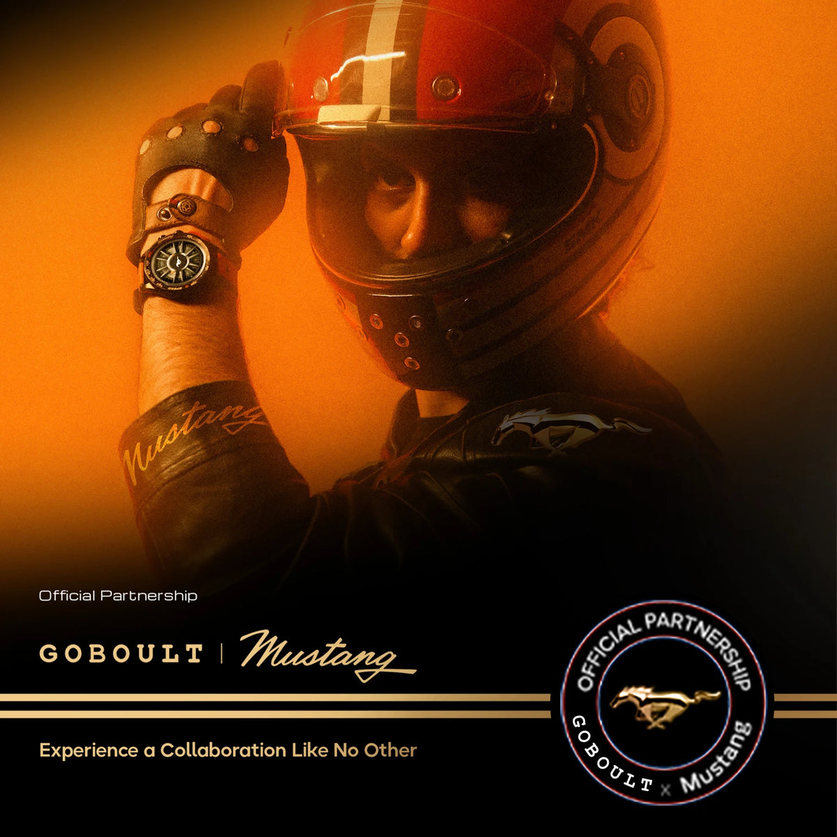 GOBOULT Mustang Stallion 1.43" AMOLED Display, Functional Bezel, 700 Nits Brightness Smartwatch (Nitro Black Strap, Free Size)